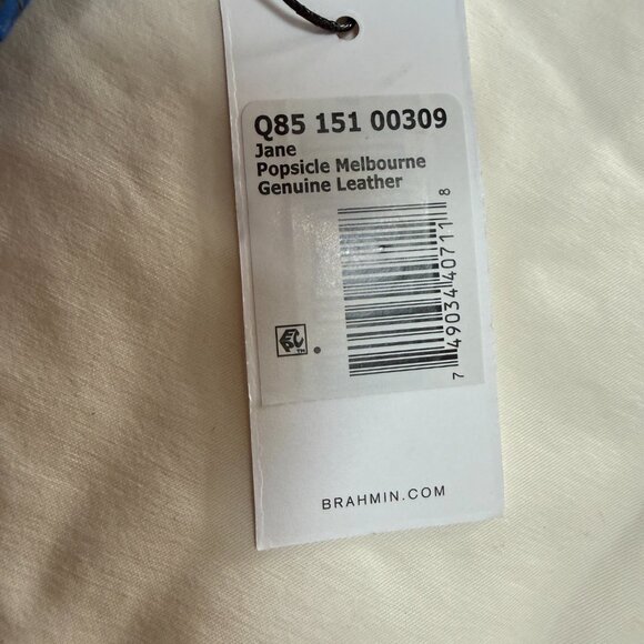 NWT Brahmin Jane Small Wallet - Cobalt Blue & Gold - So Striking! - Picture 4 of 4